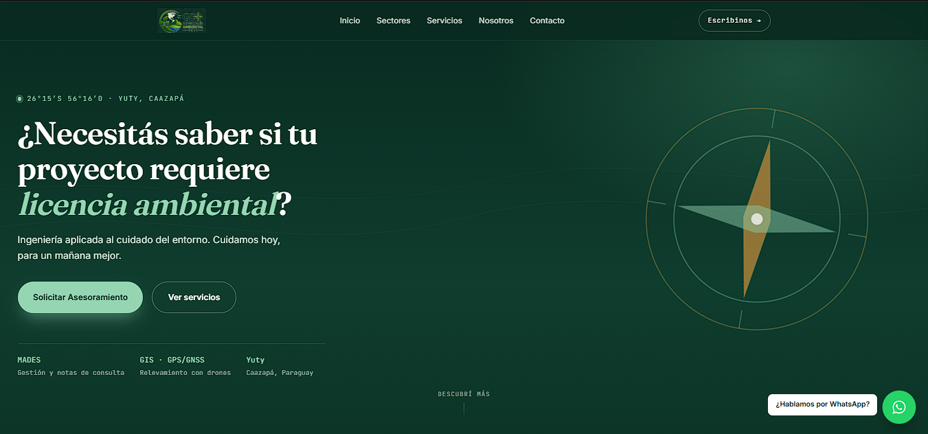 Sitio web de GEO Ingeniería Ambiental