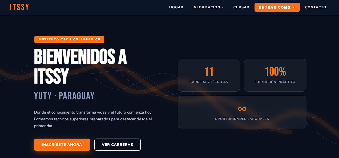 Sitio web del Instituto Técnico Superior Salud YUTY